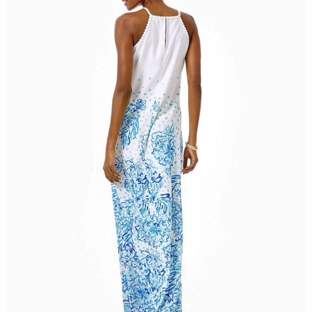 Lilly Pulitzer NWT Pearl Soft Maxi Dress Karma Camellia $268 Size 0,2 - Picture 3 of 12
